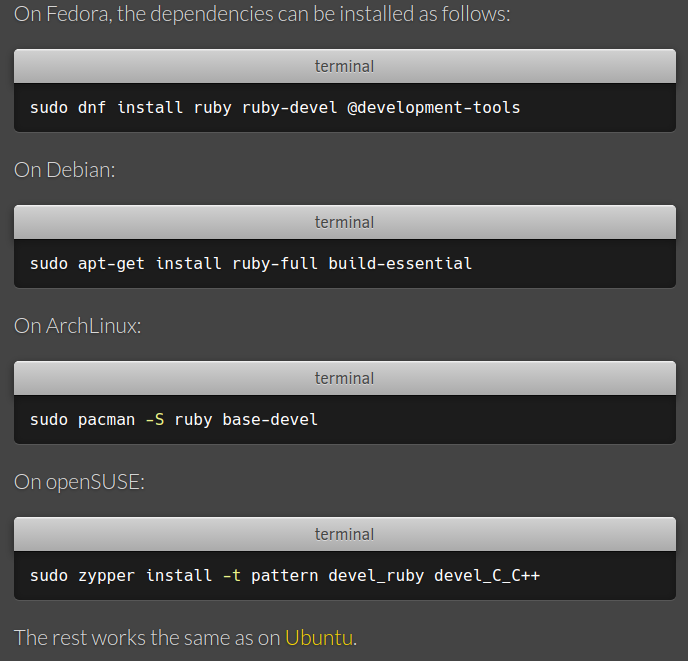 instructions not available for Solus